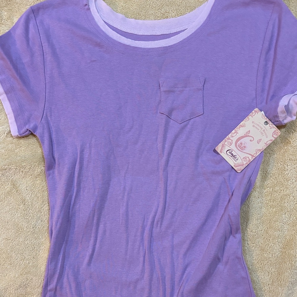 Candie's Lavender Crewneck Tee with Tag